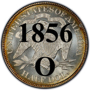 1856-O Seated Liberty Half Dollar , Type 1 "Obverse Stars No Motto"