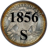 1856-S Seated Liberty Half Dollar , Type 1 "Obverse Stars No Motto"