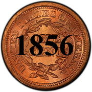 1856 Coronet Braided Hair Large Cent