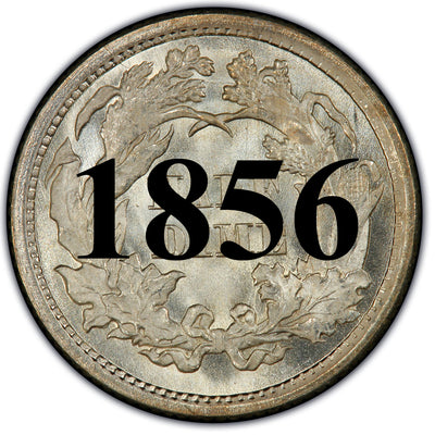 1856 Seated Liberty Half Dime Type 2 