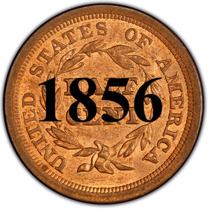 1856 Braided Hair Half Cent