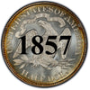 1857 Seated Liberty Half Dollar , Type 1 "Obverse Stars No Motto"