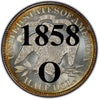 1858-O Seated Liberty Half Dollar , Type 1 "Obverse Stars No Motto"