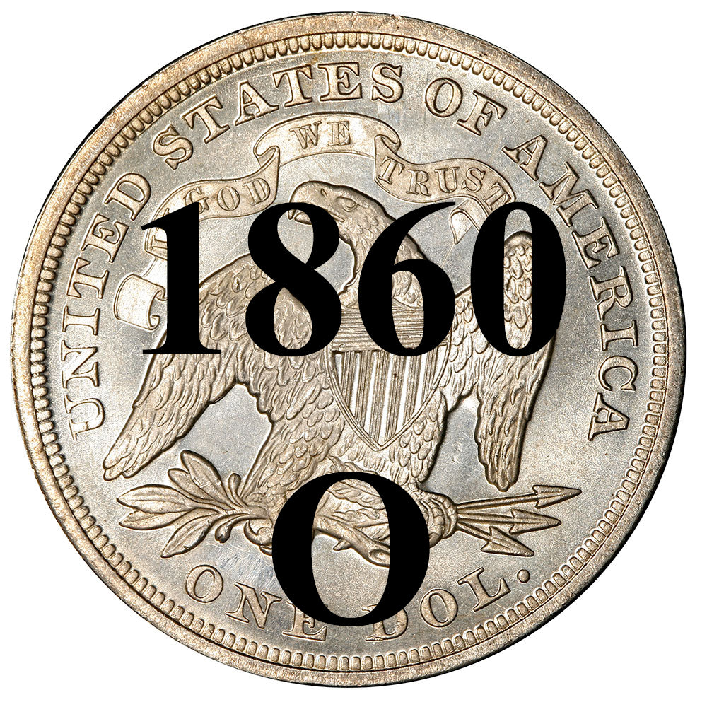 1860-O Seated Liberty Dollar