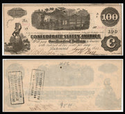 1862 $100 Richmond , Virginia Confederate Currency