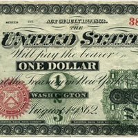 1862 $1 "Salmon Chase" Legal Tender Note