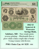 1862 $3 Somerset & Worcester Savings Bank, Salisbury, MD #101