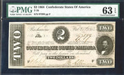 1864 $2 (T-70) Richmond, Virginia - Confederate Currency -