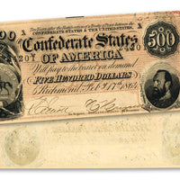 1864 $500 Richmond, Virginia Confederate Currency