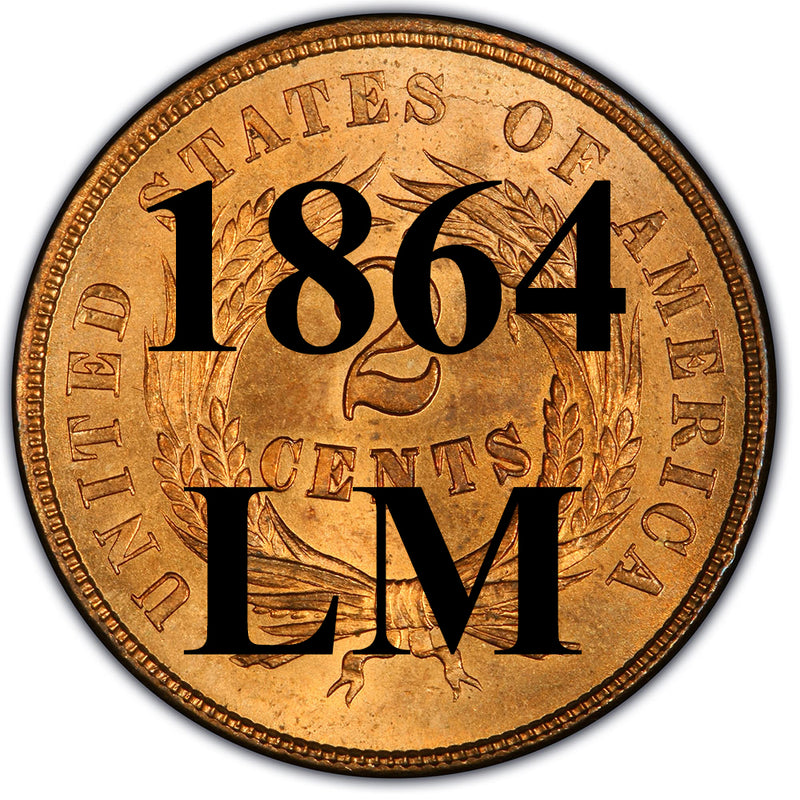 アメリカ 2セント銅貨 1864年 large motto 硬貨 コイン