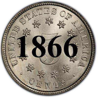 1866 Shield Nickel 