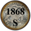 1868-S Seated Liberty Half Dollar , Type 4 "With Motto"