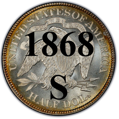 1868-S Seated Liberty Half Dollar , Type 4 