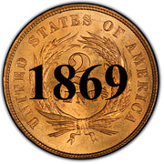 1869 Two Cent Piece