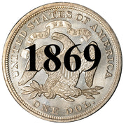 1869 Seated Liberty Dollar
