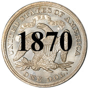 1870 Seated Liberty Dollar