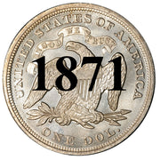 1871 Seated Liberty Dollar