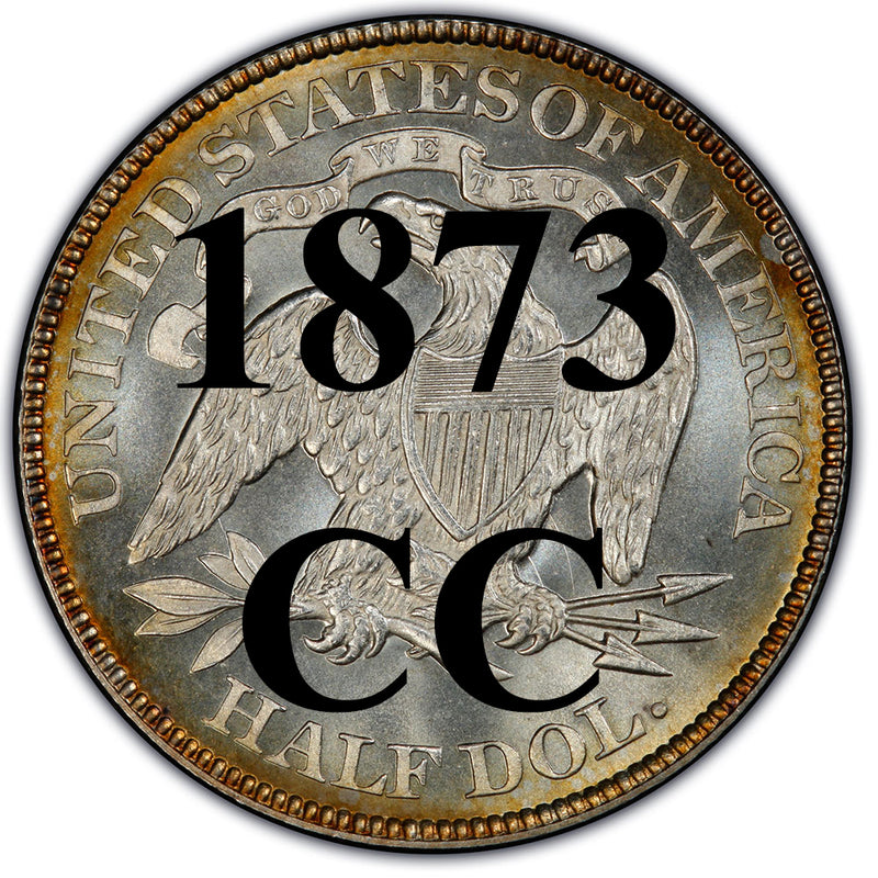 1873-CC Seated Liberty Half Dollar | Palm Island