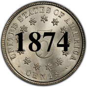 1874 Shield Nickel