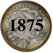 1875 Seated Liberty Half Dollar