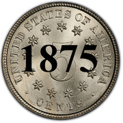 1875 Shield Nickel