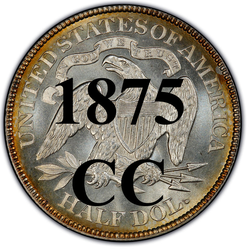 1875-CC Seated Liberty Half Dollar | Palm Island