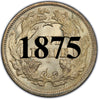 1875 Seated Liberty Dime , Type 4 "Obverse Legend"
