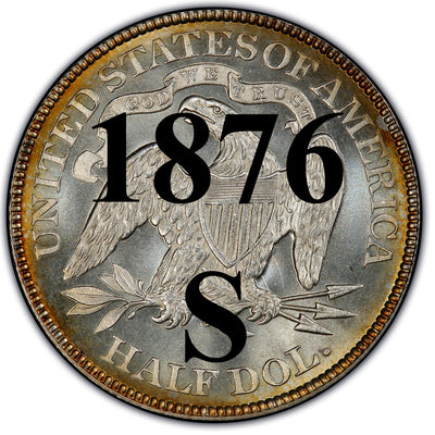 1876-S Seated Liberty Half Dollar