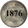 1876 Seated Liberty Quarter , Type 4 "In God We Trust" Motto