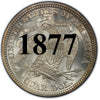 1877 Seated Liberty Quarter , Type 4 "In God We Trust" Motto