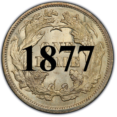 1877 Seated Liberty Dime , Type 4 