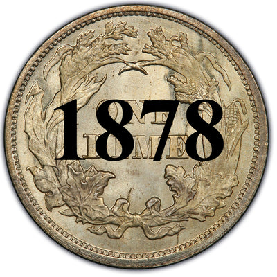 1878 Seated Liberty Dime , Type 4 