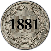 1881 Three Cent Nickel