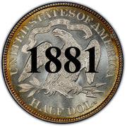 1881 Seated Liberty Half Dollar