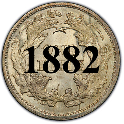 1882 Seated Liberty Dime , Type 4 