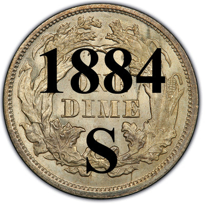 1884-S Seated Liberty Dime , Type 4 