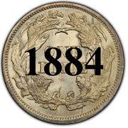 1884 Seated Liberty Dime , Type 4 "Obverse Legend"