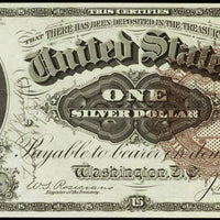 1886 $1 "Martha Washington" Red Seal Silver Certificate