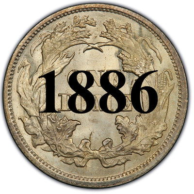 1886 Seated Liberty Dime , Type 4 