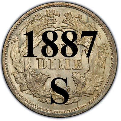 1887-S Seated Liberty Dime , Type 4 