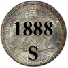 1888-S Seated Liberty Quarter , Type 4 "In God We Trust" Motto