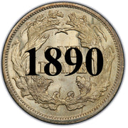 1890 Seated Liberty Dime , Type 4 "Obverse Legend"