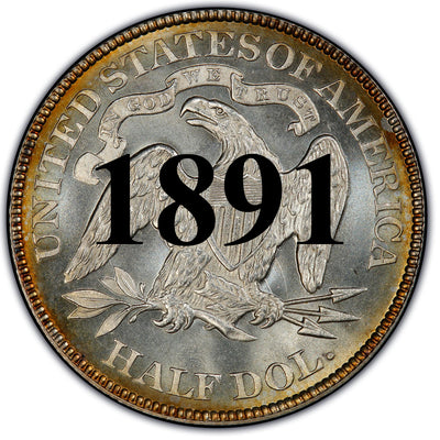 1891 Seated Liberty Half Dollar