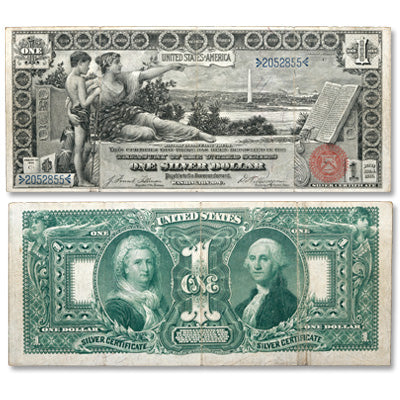 1914 One Dollar Large Size Federal Reserve Bank, San Francisco,  Uncirculated Silver Certificate