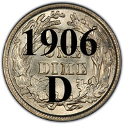 1906-D Barber Dime