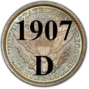 1907-D Barber Quarter