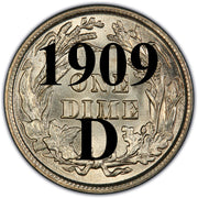 1909-D Barber Dime