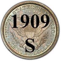 1909-S Barber Quarter