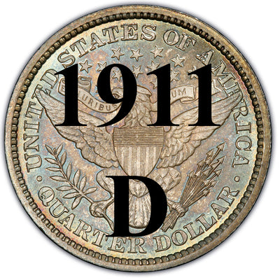 1911-D Barber Quarter