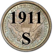 1911-S Barber Quarter